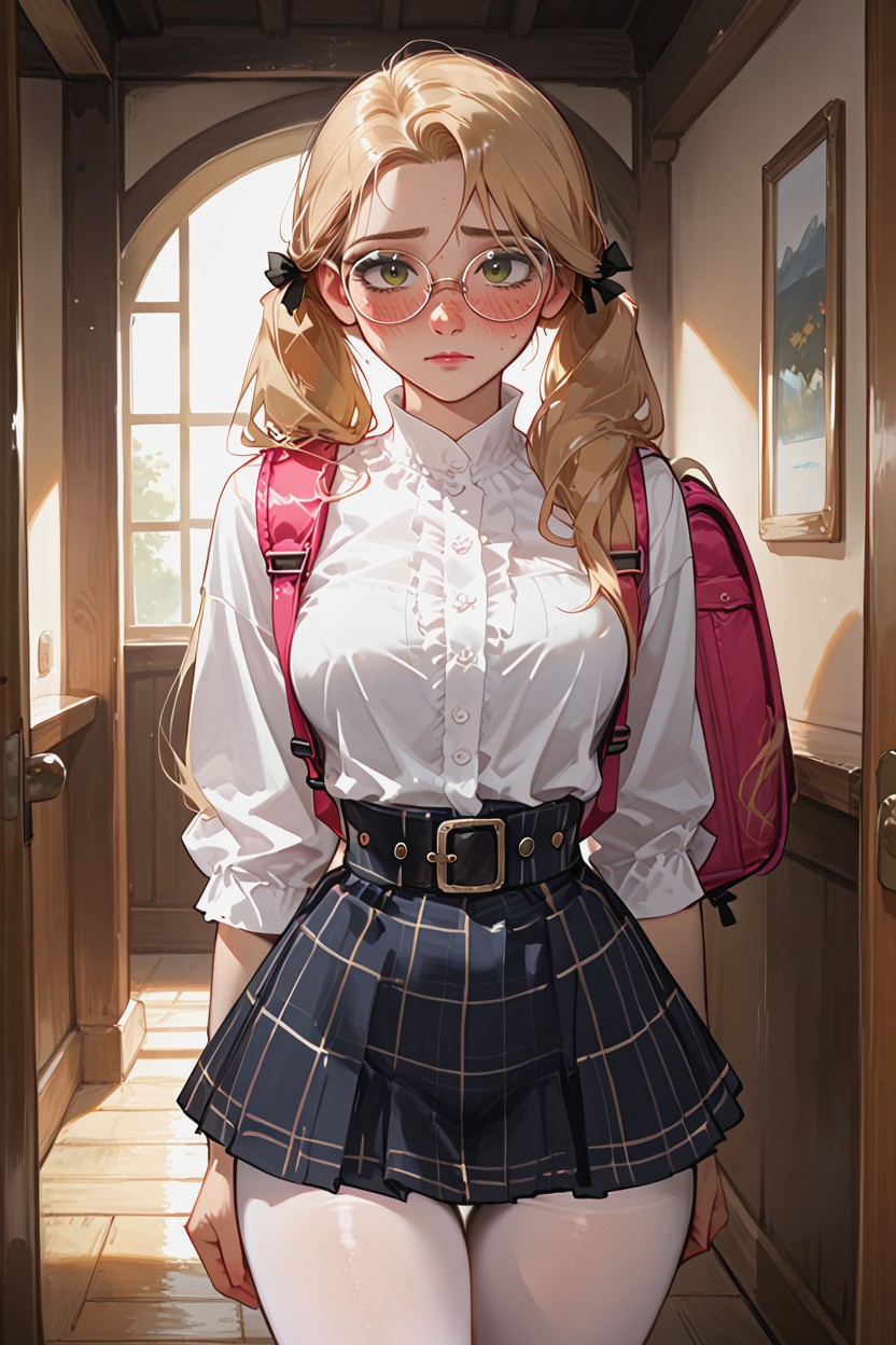 Plano Mediot, Looking At The Viewer, Porch Of The House Hentai IA