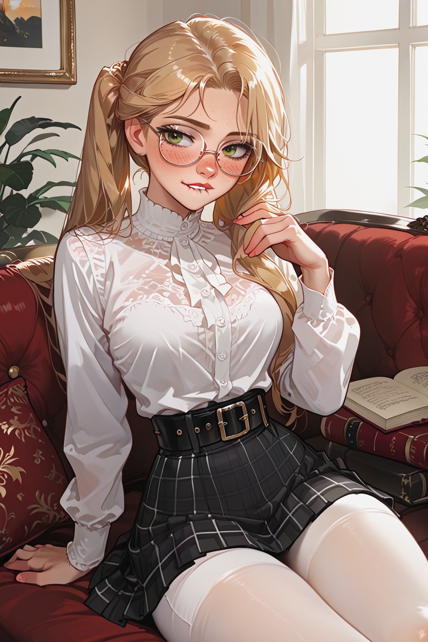 Female, Waist, White Tights Hentai IA