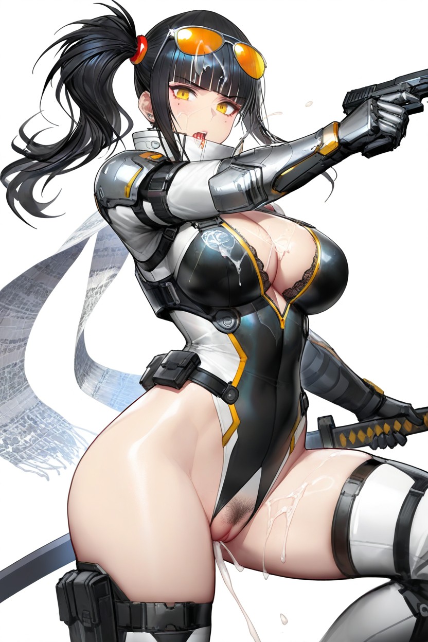 Techwear, Modular Straps, Standing Hentai AI Porn