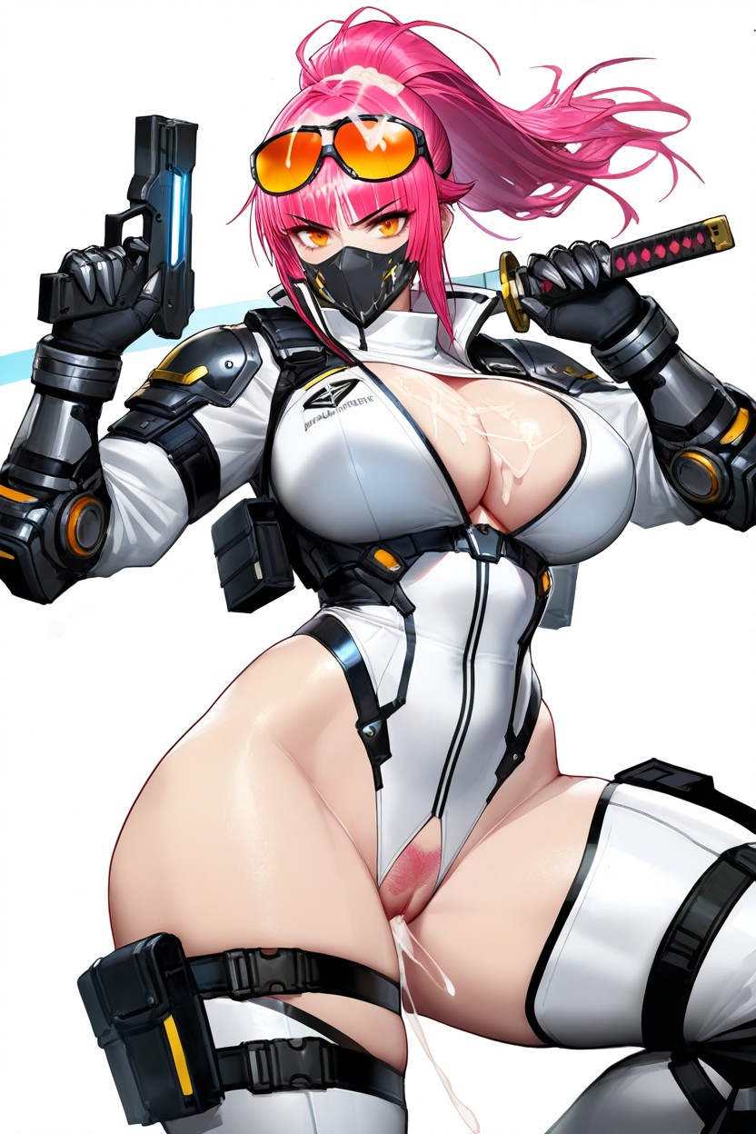 Techwear, Croptop, Techwear Hentai AI Porn