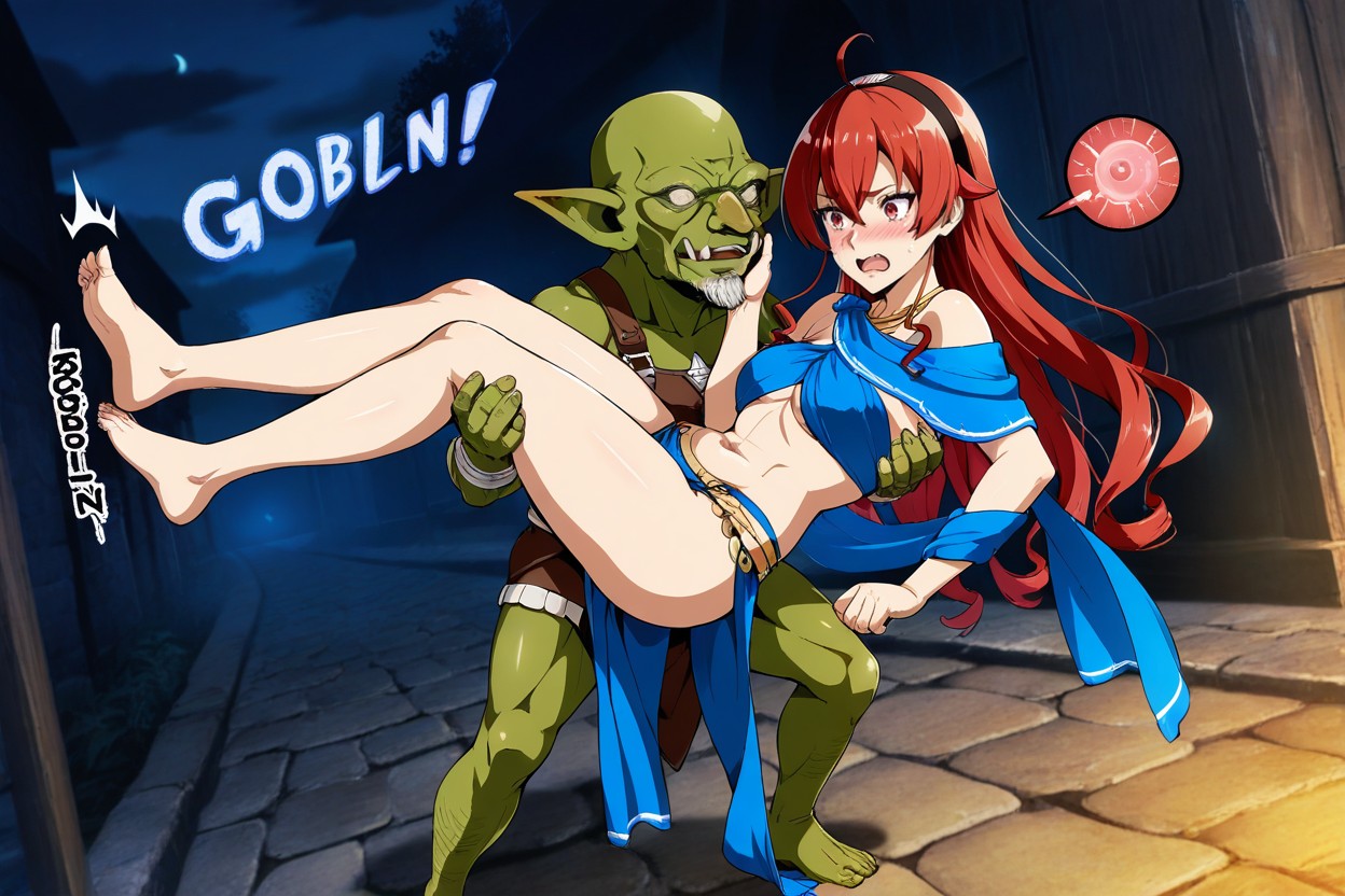 Night, Only One Eris Greyrat From Mushoku Tensei, Goblin Dominate Female Hentai AI Porn