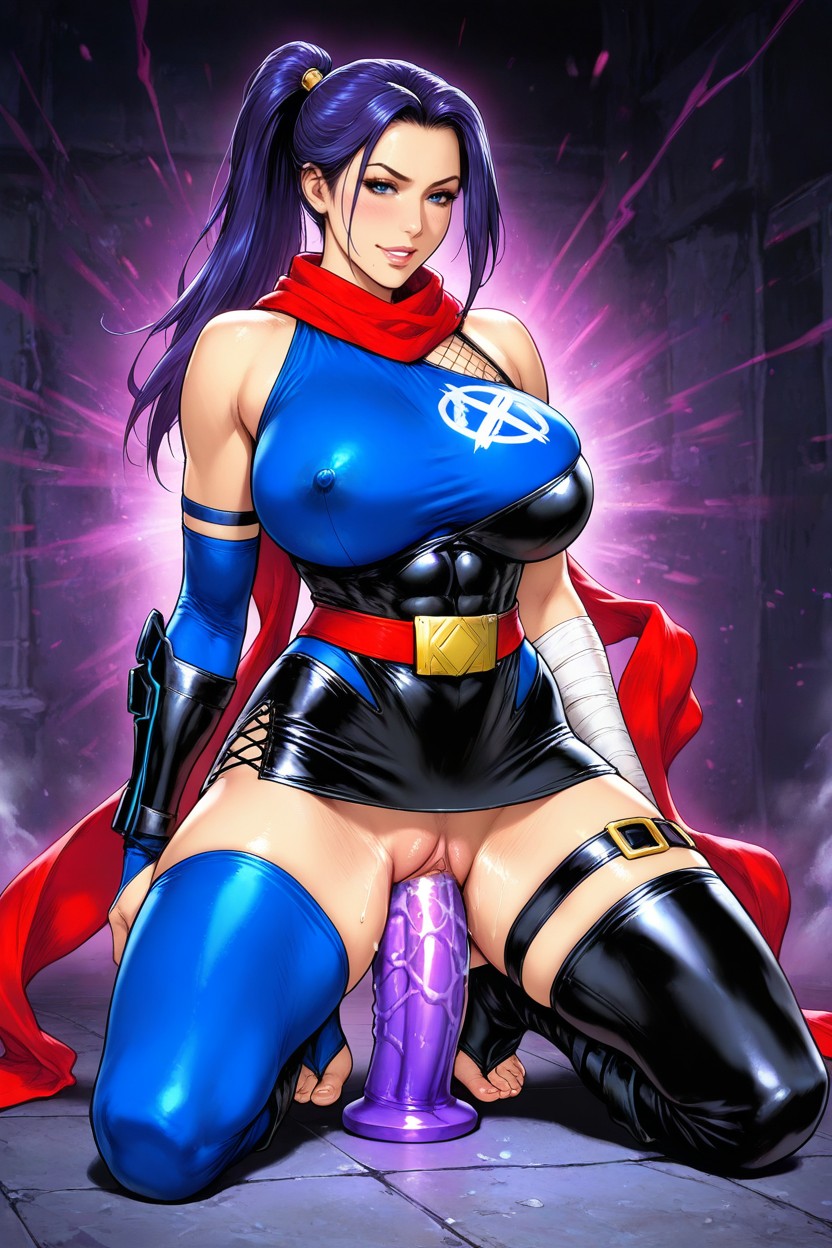 Dynamic Silhouette, Huge Anal Dildo, Mid-thigh Kimono Hentai AI Porn
