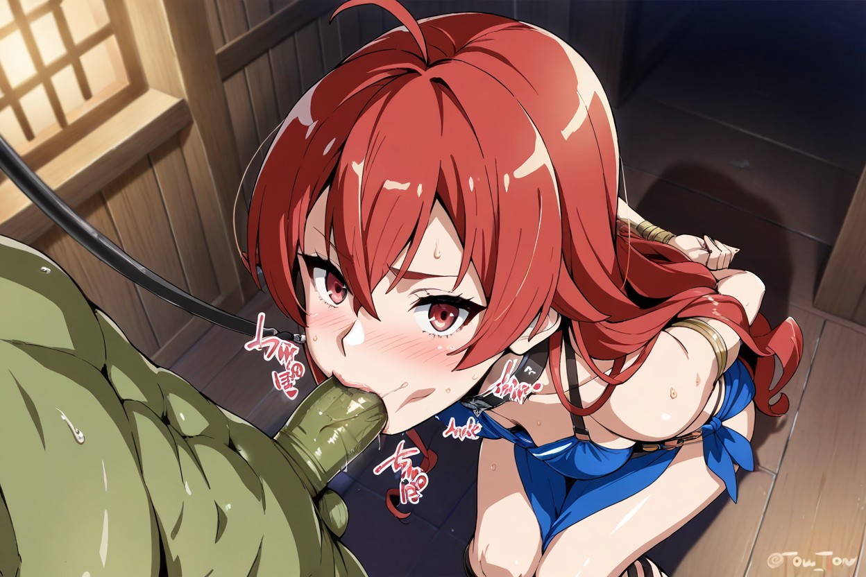 Bald Goblin, Female On Her Knees, Medium Ass Hentai AI Porn