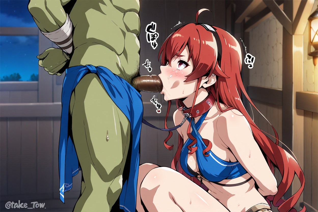 Arms Behind Back, Female Red Hair, Sad Hentai AI Porn