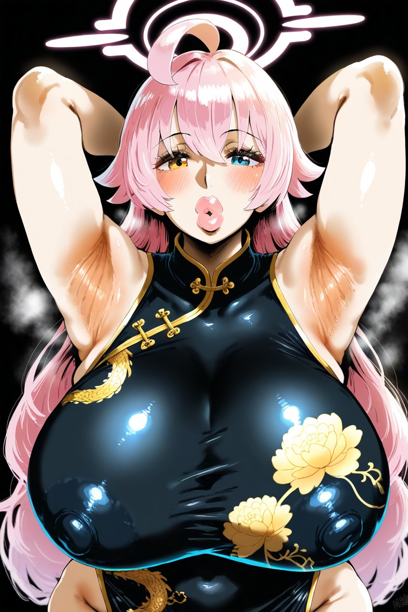 Gold Embroidery, Pink Hair, 25+ Hentai AI Porn