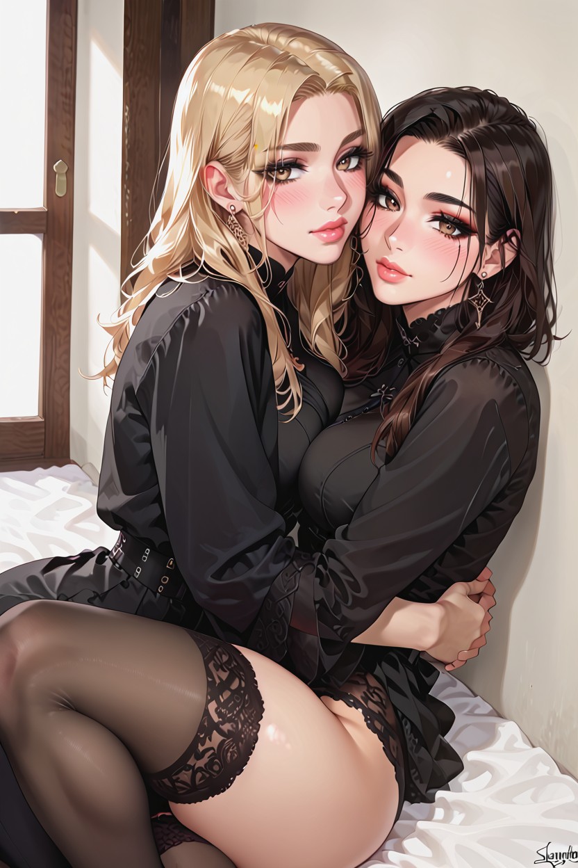 Medium Breast, Eyeliner, Medium Ass Hentai AI Porn