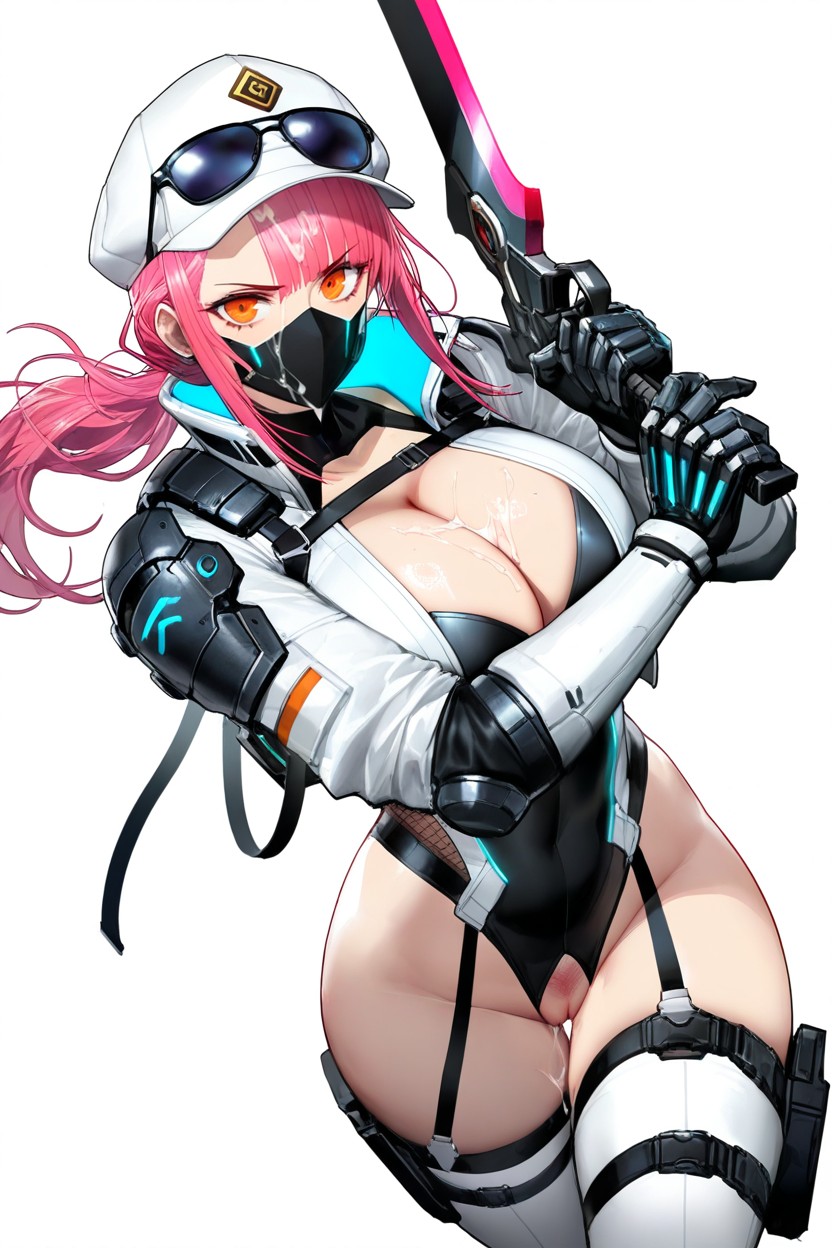 Magipunk, Techwear, Cum On Breast Hentai AI Porn