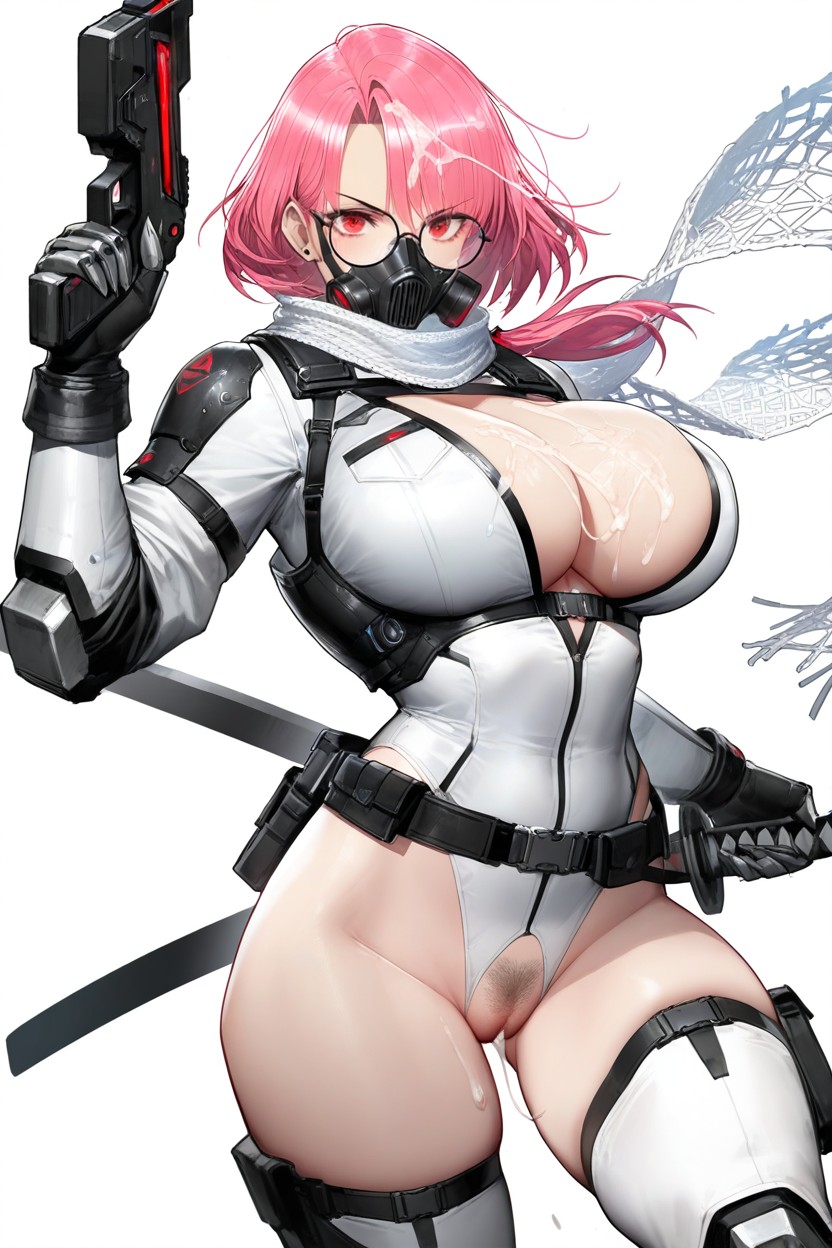 Semi-modern Fantasy, Gorgeous Art Style, White Background Hentai AI Porn