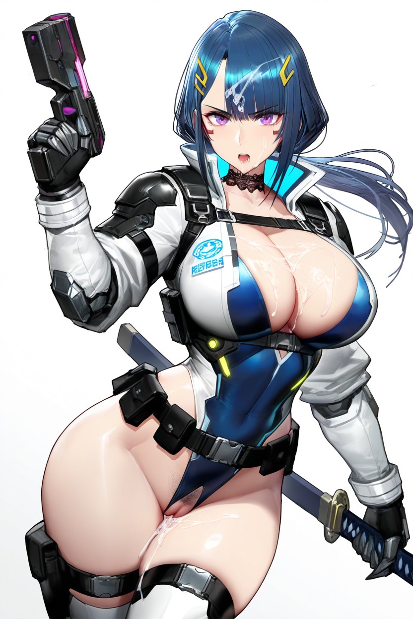 Cum On Hair, Standing, Claw Gloves Hentai AI Porn