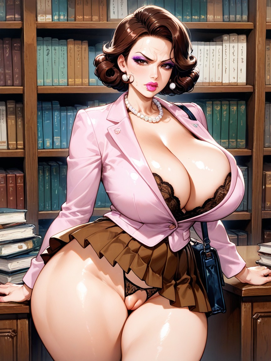 Side View, Huge Dumptruck Ass, Thick Thighs Hentai AI Porn