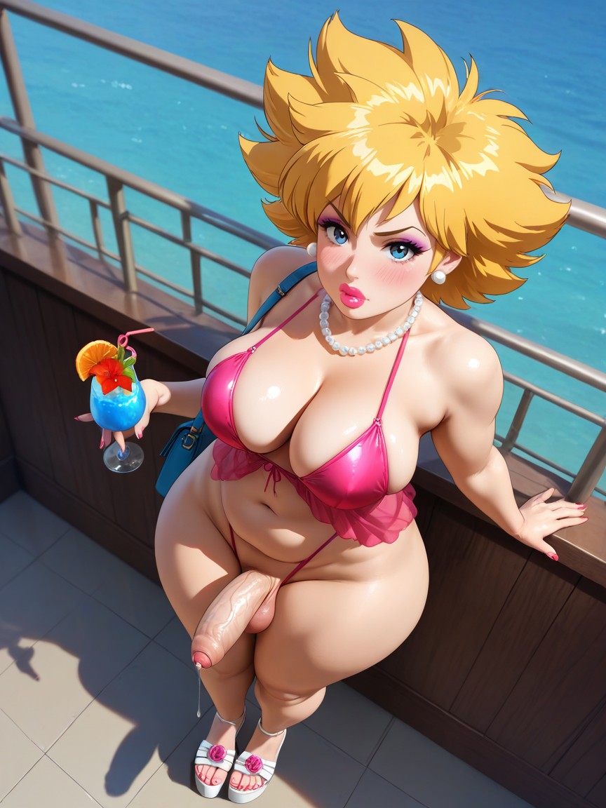 Some Precum From The Tip Of The Penis, Ssbbw, Erect Penis Hentai AI Porn