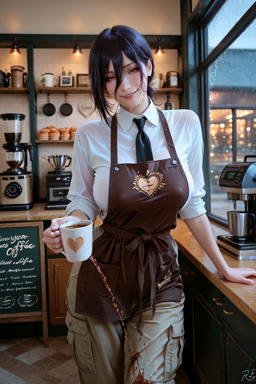 Cosplay, Cinematic Atmosphere, Black Necktie Hentai AI Porn