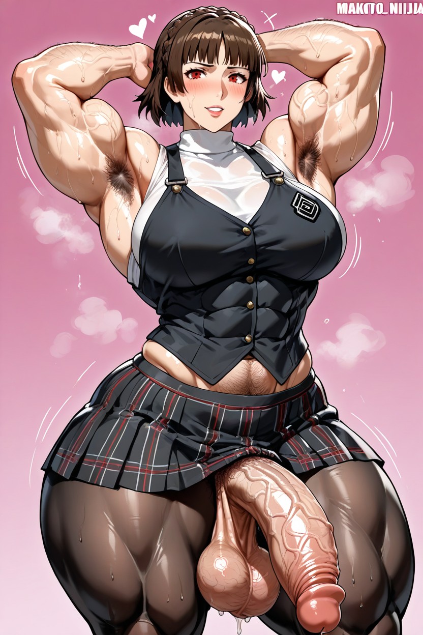 Huge Biceps, Extremely Long Penis, Pissing Excessively Hentai IA
