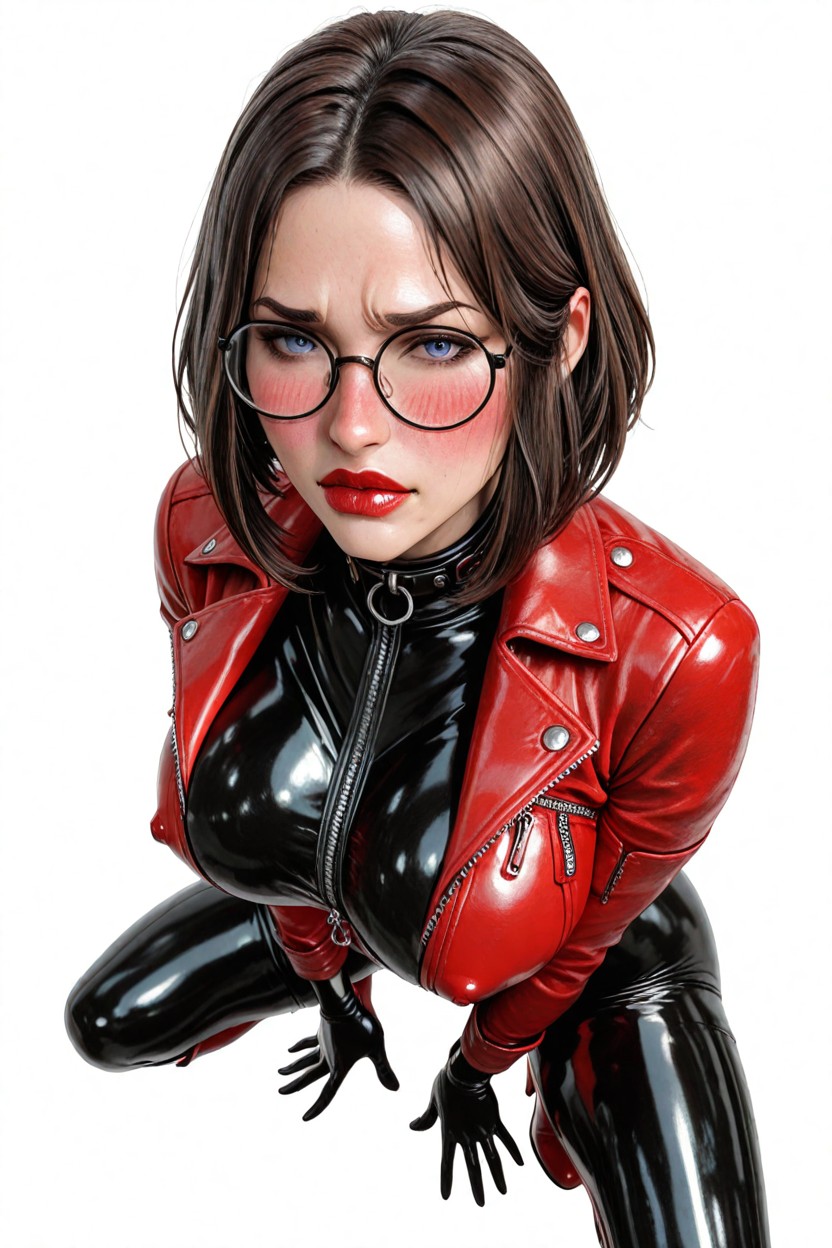 No Underwear, Standing, Red Lipstick Hentai IA