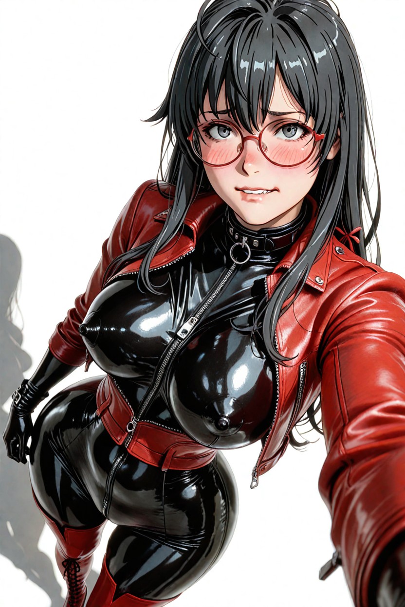 Deep Clevage, Skinny, White Background Hentai AI Porn