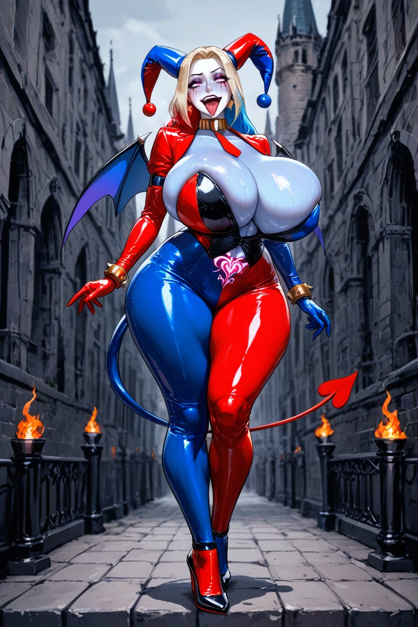 Blue Skin, Curvy Figure, Hourglass Shape Hentai AI Porn