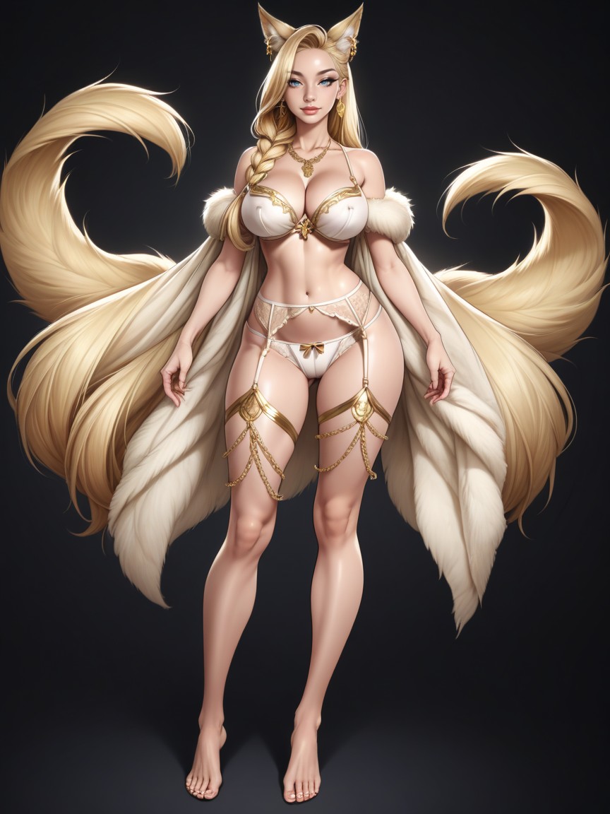 Beautiful Hands And Feet, Feet Hip-width Apart, Standing Pose Hentai IA