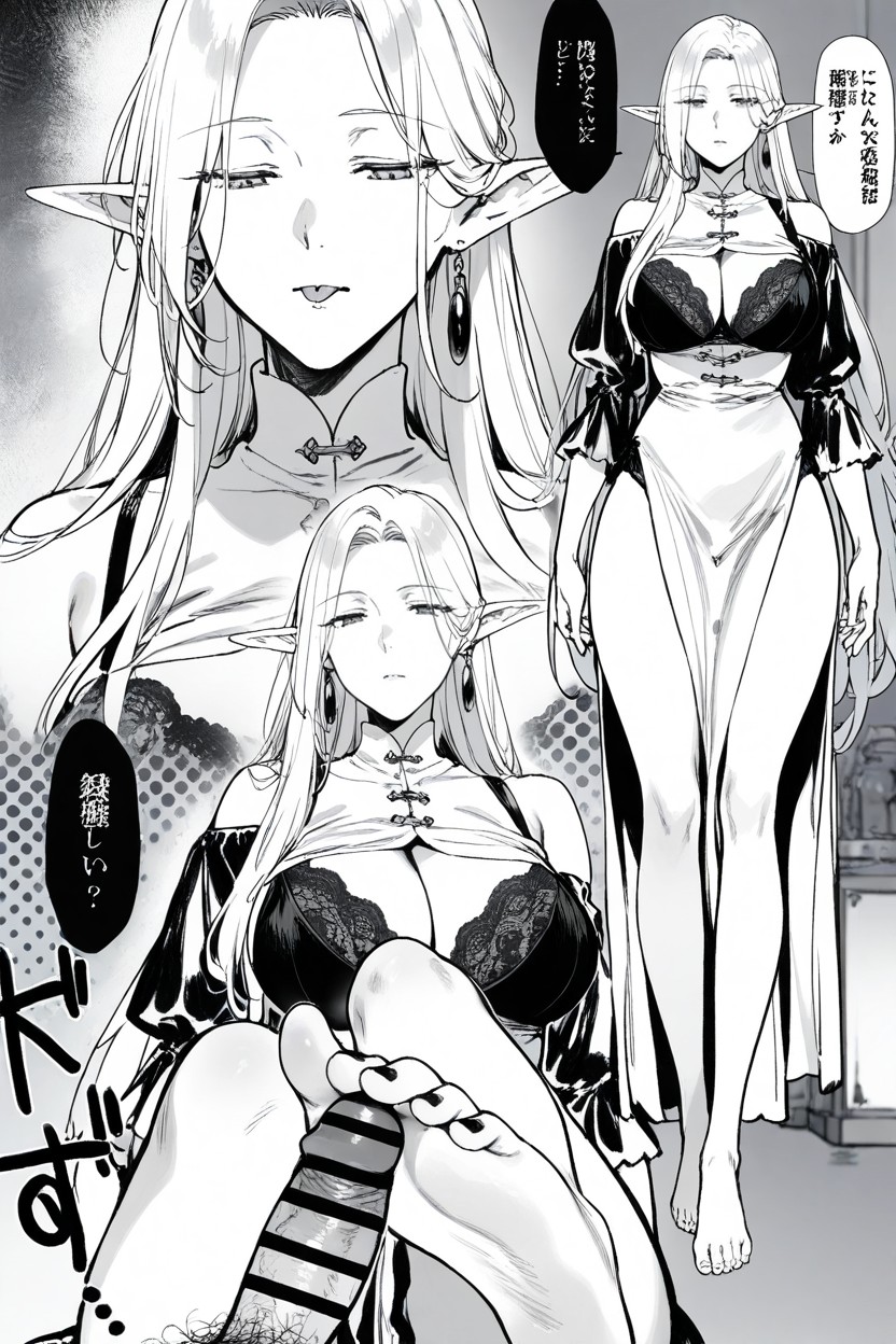 Clean Lineart, Soft Parted Lips, Long Legs Hentai AI Porn