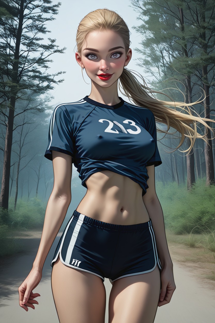 Natural Skin, Skinnyleg, Poitrine Moyenne Porno IA Hentai