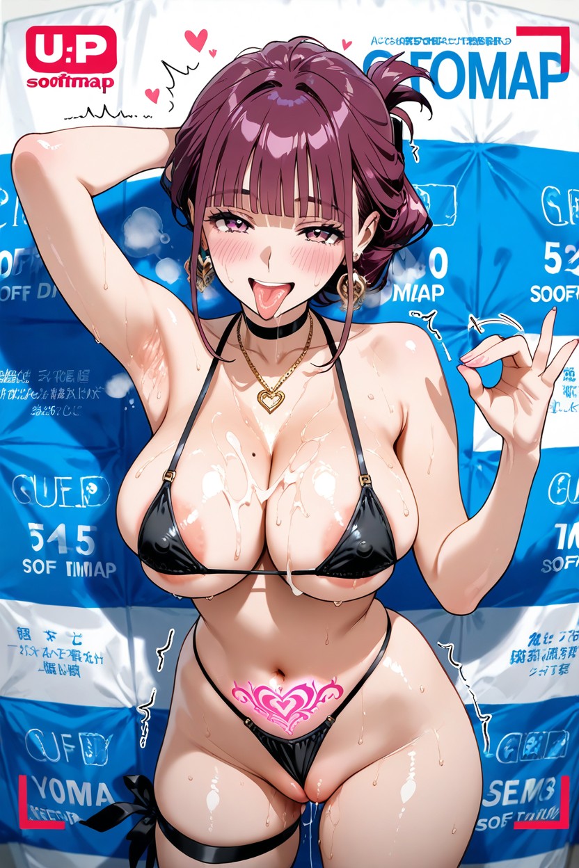 Pink Womb Tattoo, Arm Up, Naked Porno IA Hentai