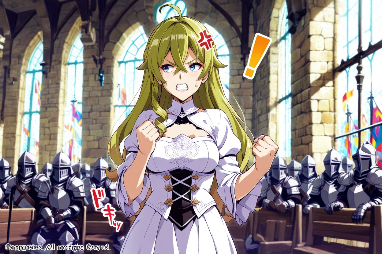 Confident, Open Mouth, Colorful Banners Hanging From Windows Porno IA Hentai