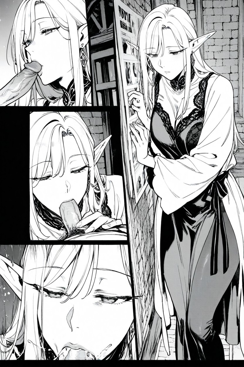 Tall, Heavy Eyelids, White Clothes Hentai IA pornografia