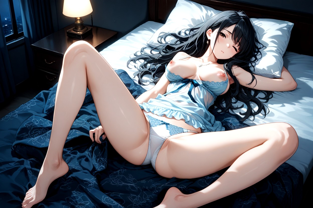Medium Ass, Full Body, Long Black Hair Hentai AI Porn