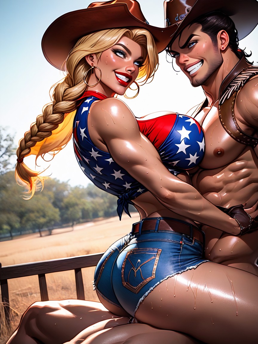25+, Round Boobs, Cowboy Boots Hentai AI Porn