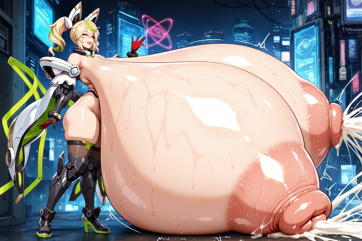 Lactation, Nu, Hyper Huge Breasts Porno IA Hentai