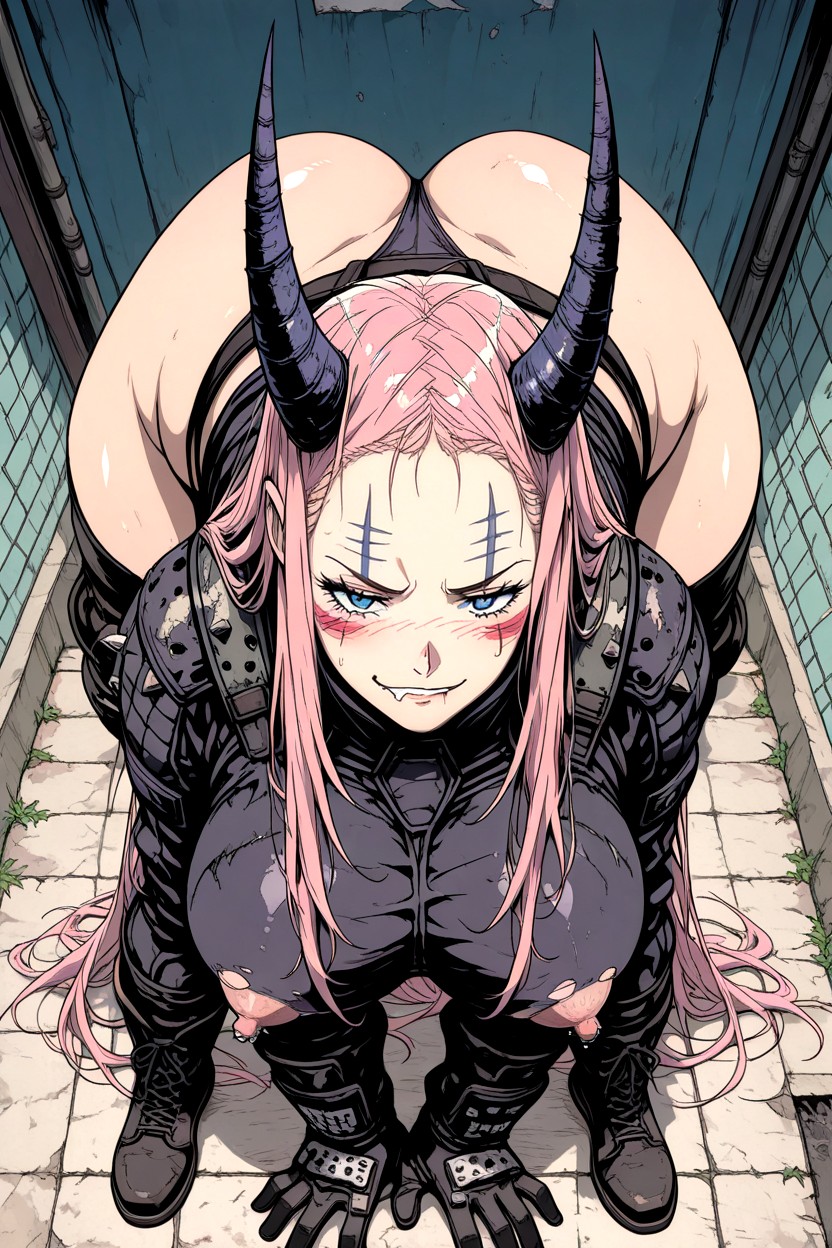 Top Down Angle, Long Hair, Blush Stickers Hentai AI Porn