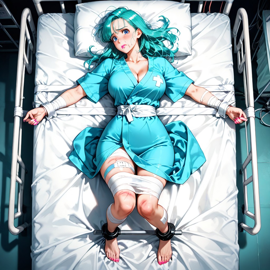 Hospital, Ultra Detailed, Turquoise Hair Hentai AI Porn