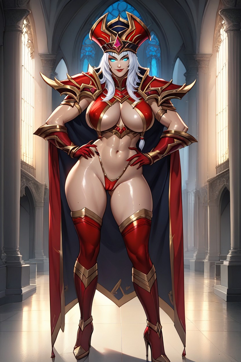 Underboob, Top Down, Extreme Oiled Skin Hentai AI Porn