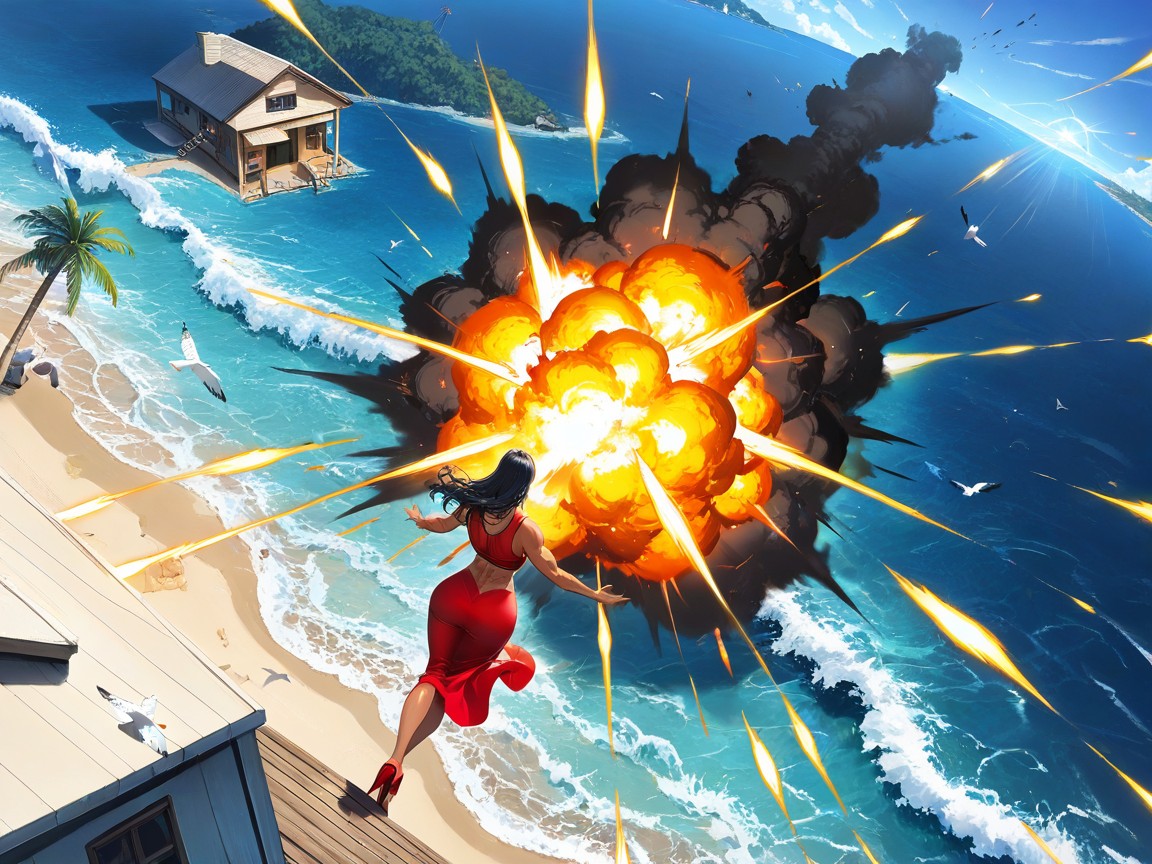 Blowing Up Island With Energy Blasts, High Resolution, 30+ Hentai AI Porn