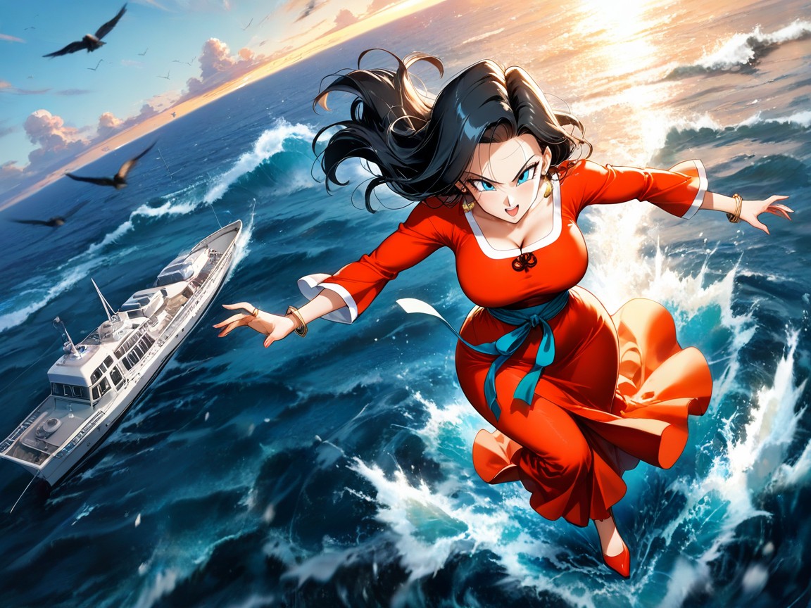 Yacht, Chichi From Dragonball Z, Rings Hentai AI Porn