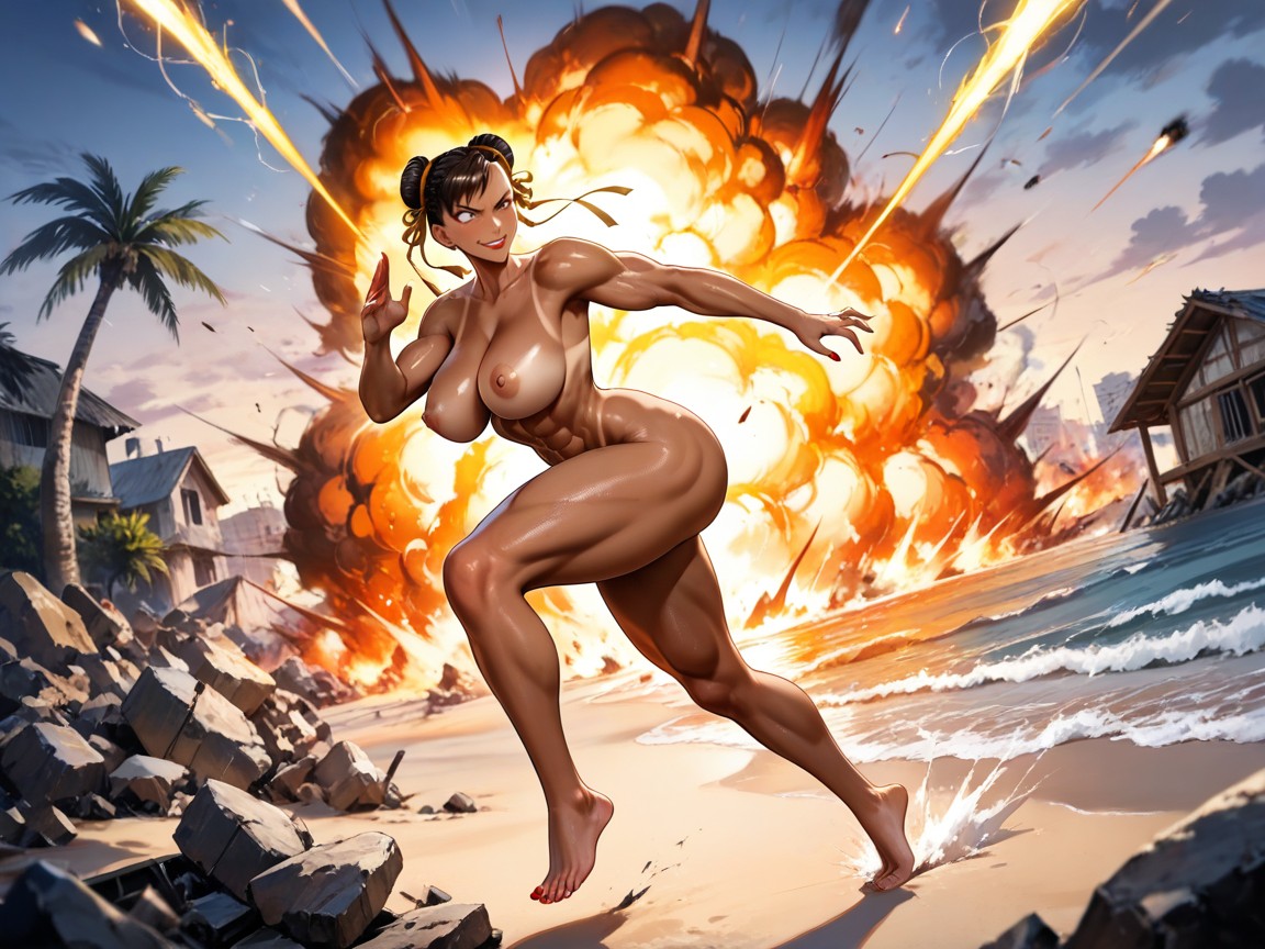 Tan Lines, Barefoot, Noir Hentai AI Porn