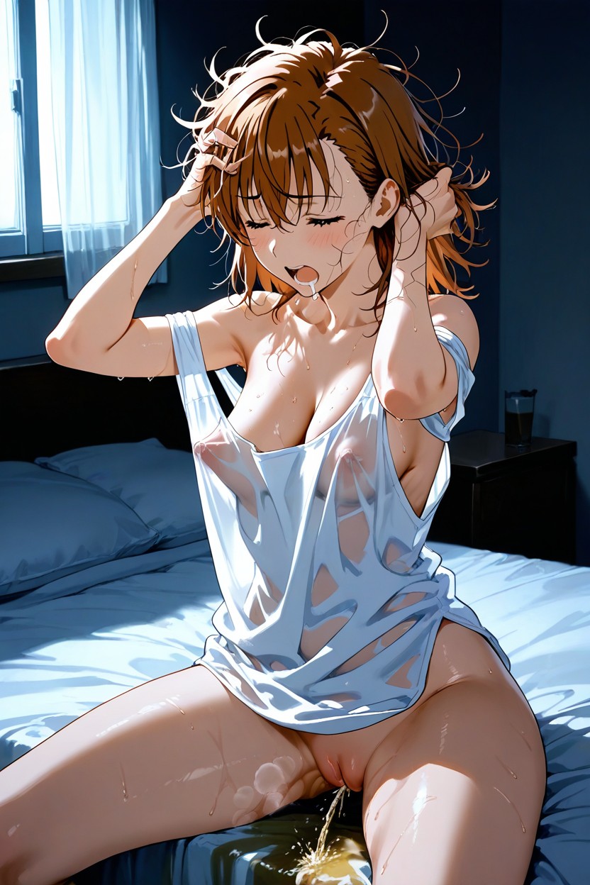 Dark, Sideboob, Wet Sheets Hentai AI Porn