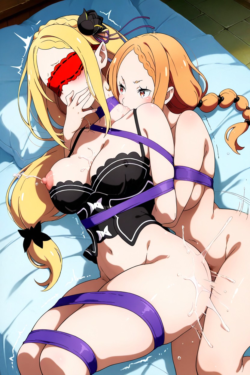 Legs Crossed, Anime Art Style, Front View Hentai AI Porn