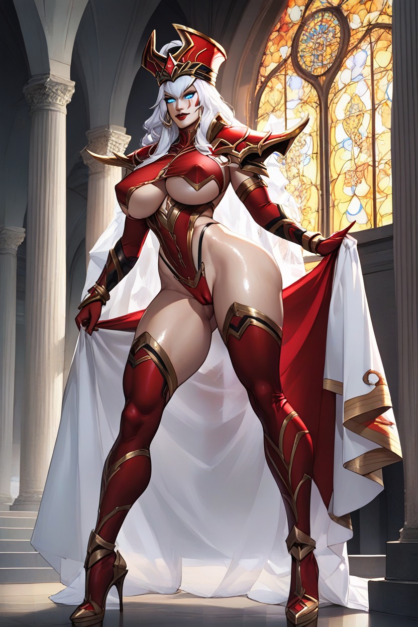 High Heel Boots, Thong Visible, Huge Boobs Hentai AI Porn