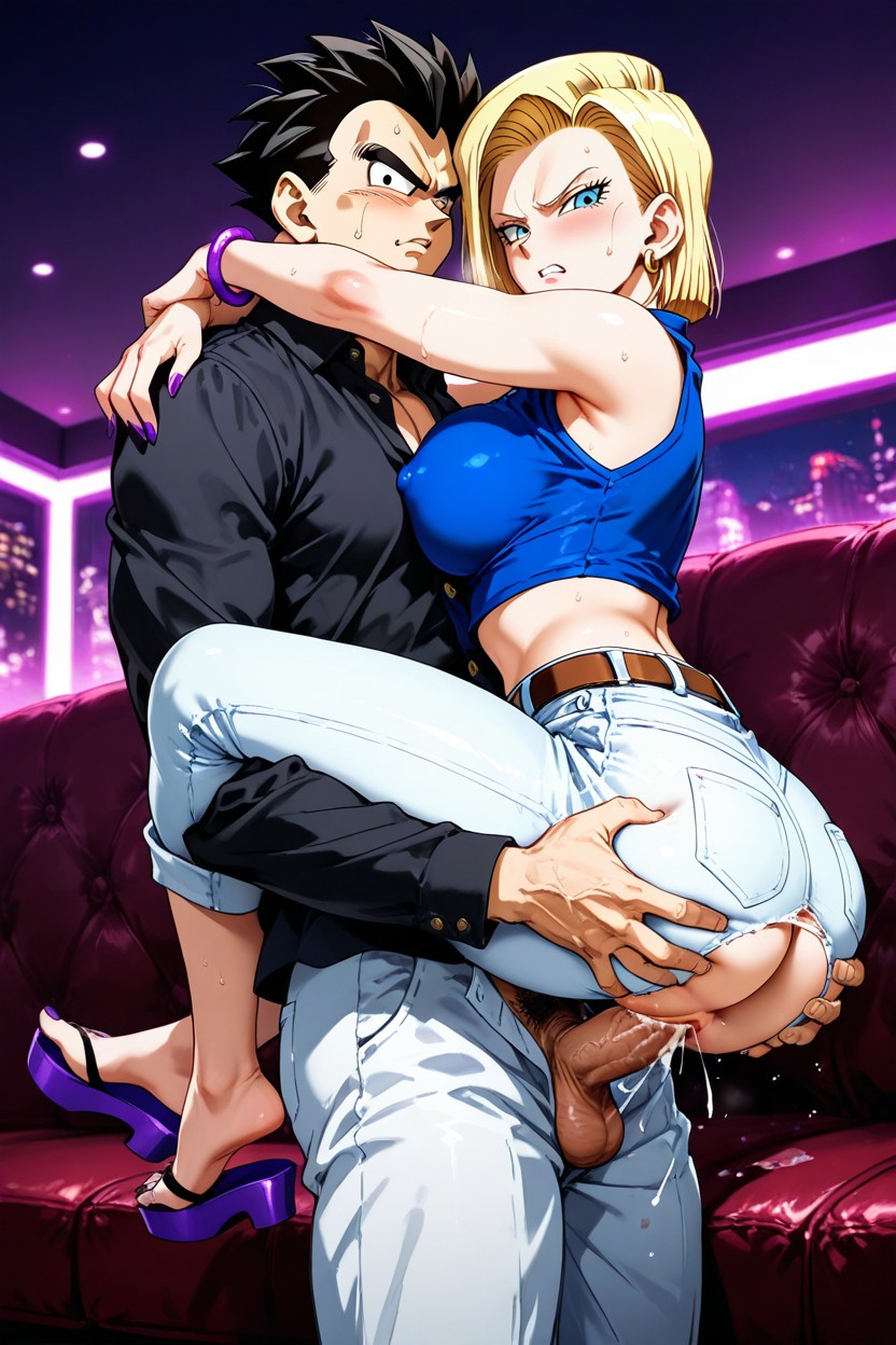 Android, Barefoot, On Your Knees Hentai AI Porn