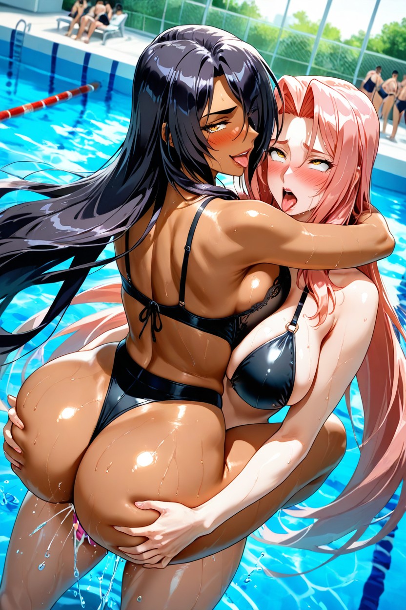 Female, Female, Rolling Eyes Hentai AI Porn