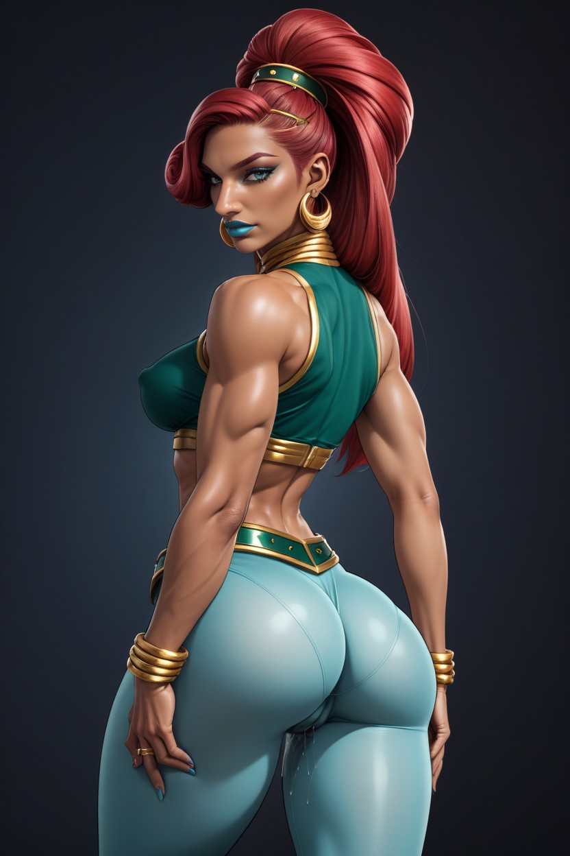 Side View, Bending Over, Thick Thighs Hentai AI Porn