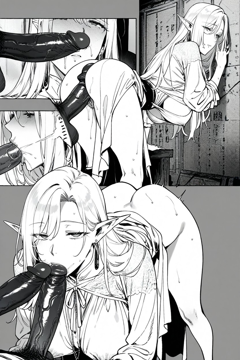 Center-parted Bangs, Lace Bra, Soft Parted Lips Hentai AI Porn