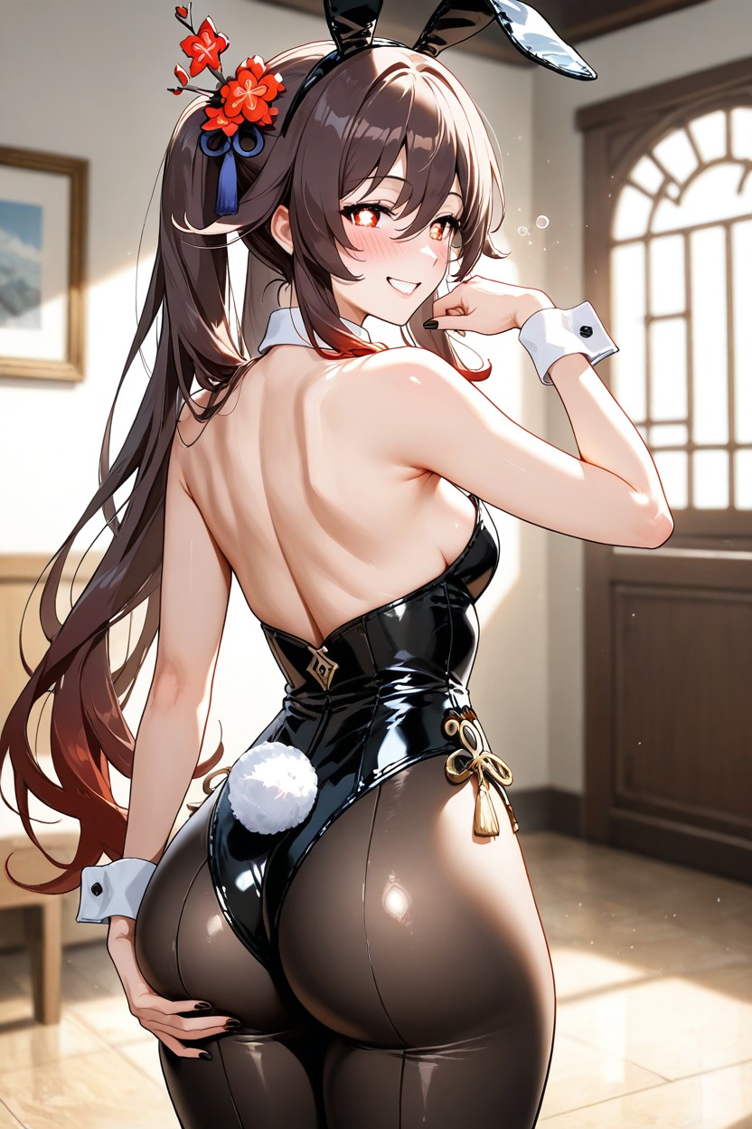 Bright Room, From Behind, Detailed Background Hentai AI Porn