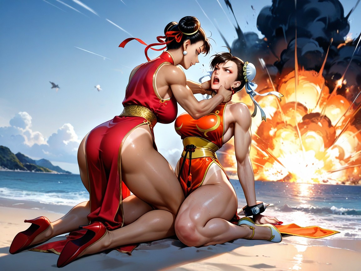 Red Nails, Noir, Chun Li Is Naked Hentai AI Porn