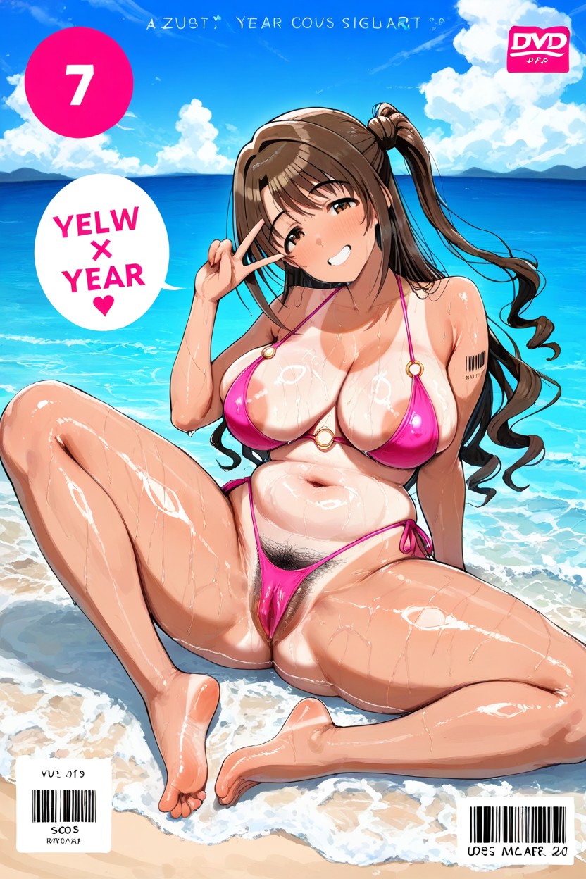 Excessive Pubic Hair, Pink Bikini, Nsfw Hentai AI Porn