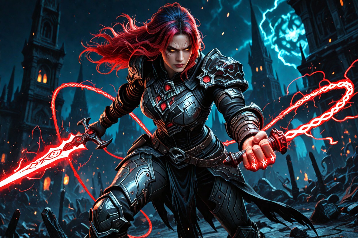 Fury From Darksiders, Dynamic Motion Blur, Flash Of Energy Hentai AI Porn