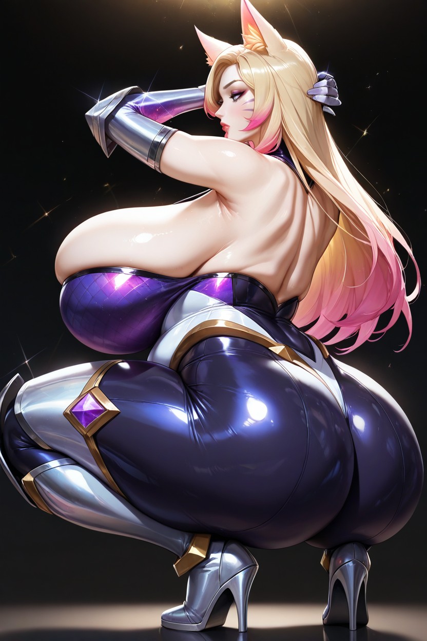 Alternate Costume, Armored Silver Boots, Hyper Fat Giant Ass Hentai AI Porn