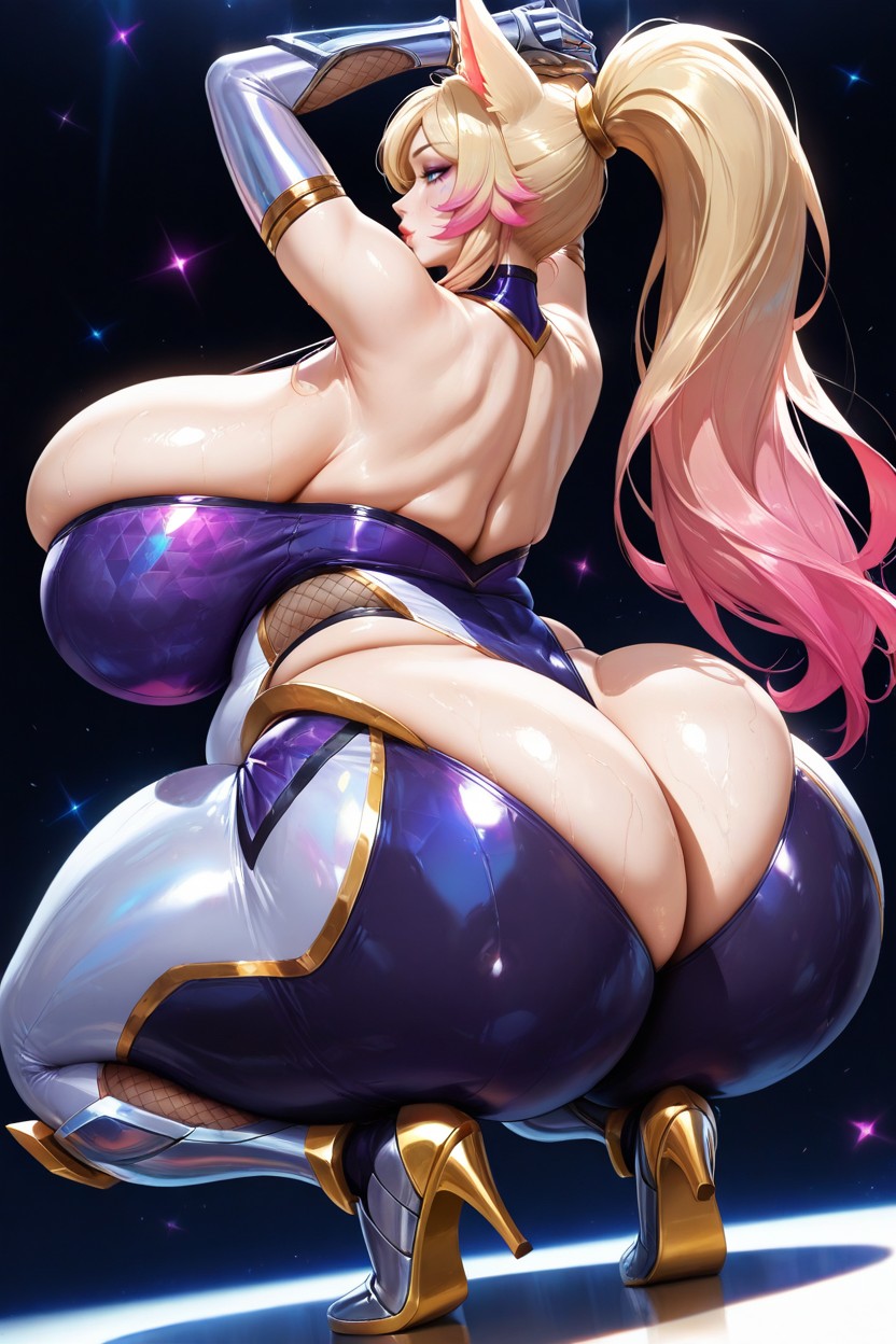 Hyper Fat Giant Ass, Bare Shoulders, Bored Looking Aside Hentai AI Porn