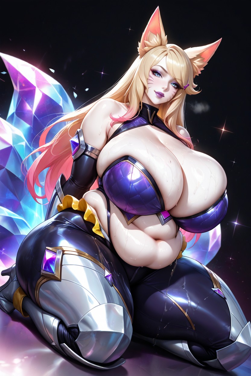 Huge Ass, Silver Elbow Gauntlets, Hyper Fat Giant Ass Hentai AI Porn