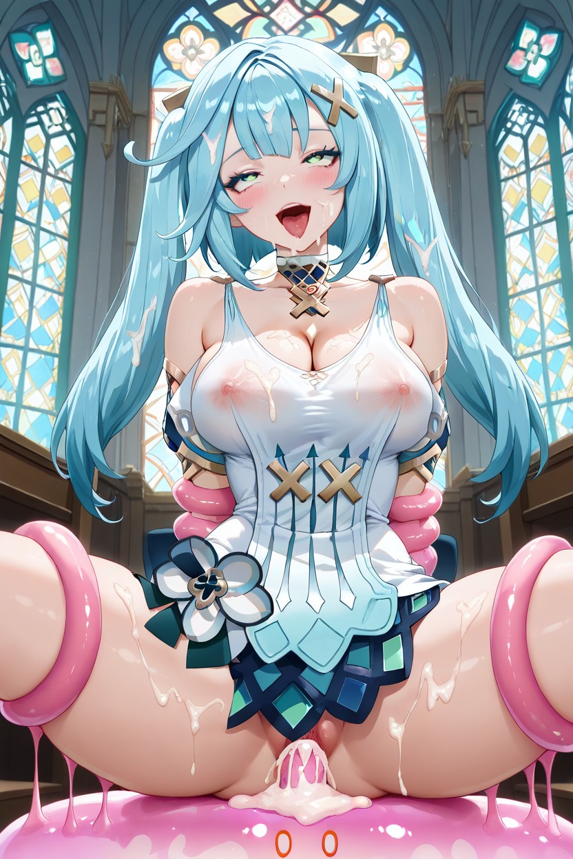 Thick Cum, Cleavage, Front View Hentai AI Porn